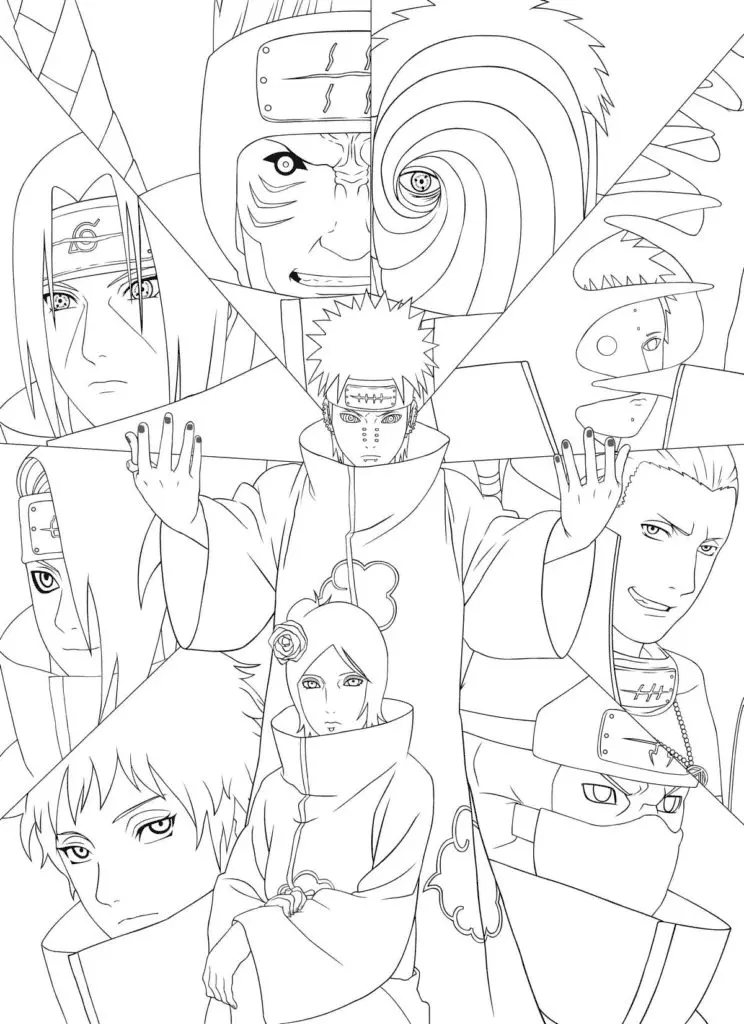 Akatsuki Coloring Pages 12