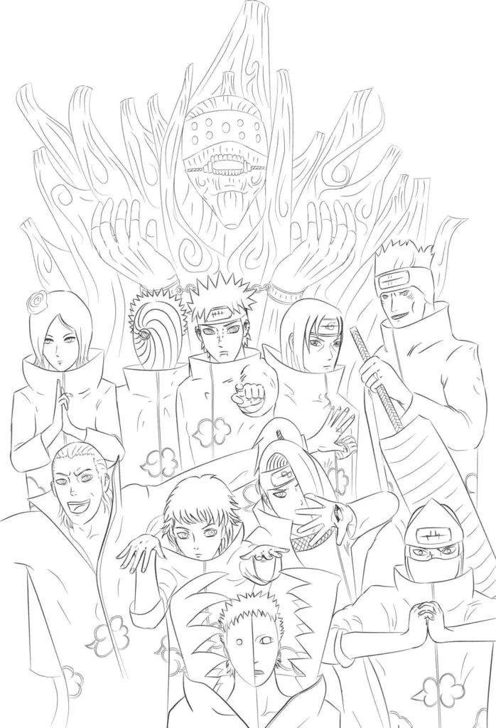 Akatsuki Coloring Pages 18