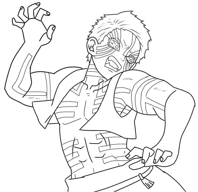 Akaza Coloring Pages 24