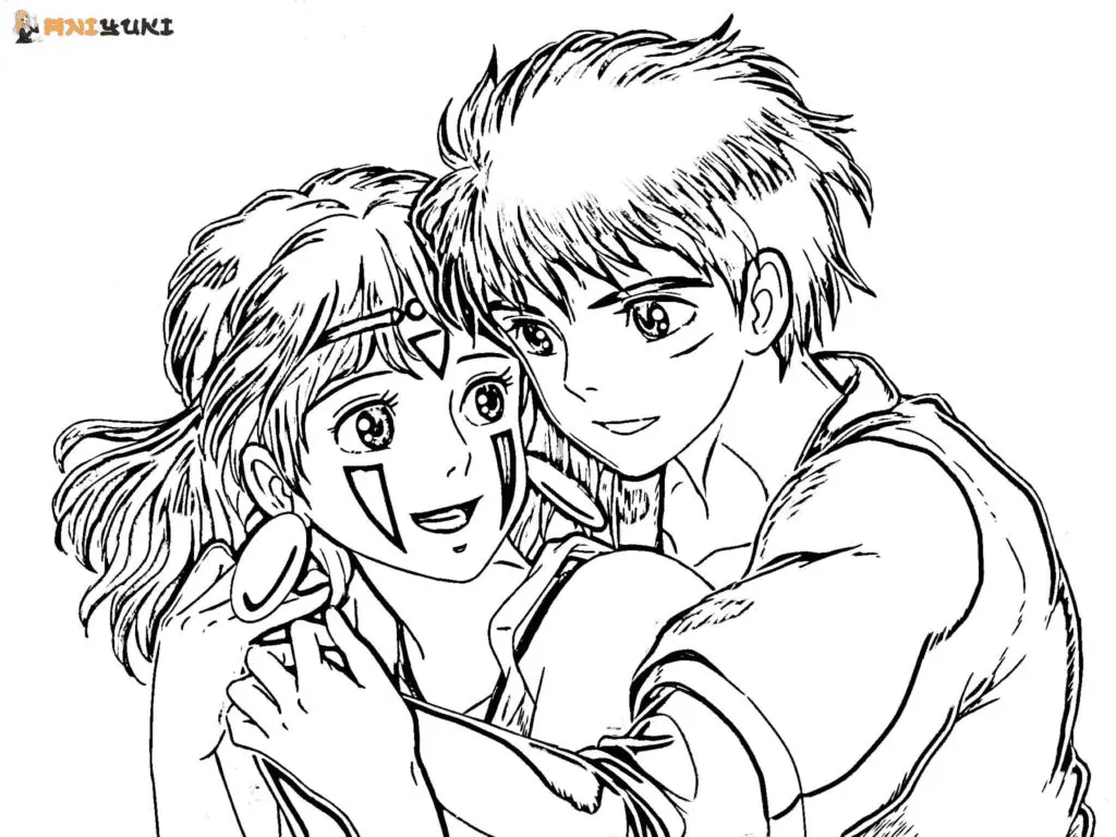 Anime Couple Coloring Pages 58