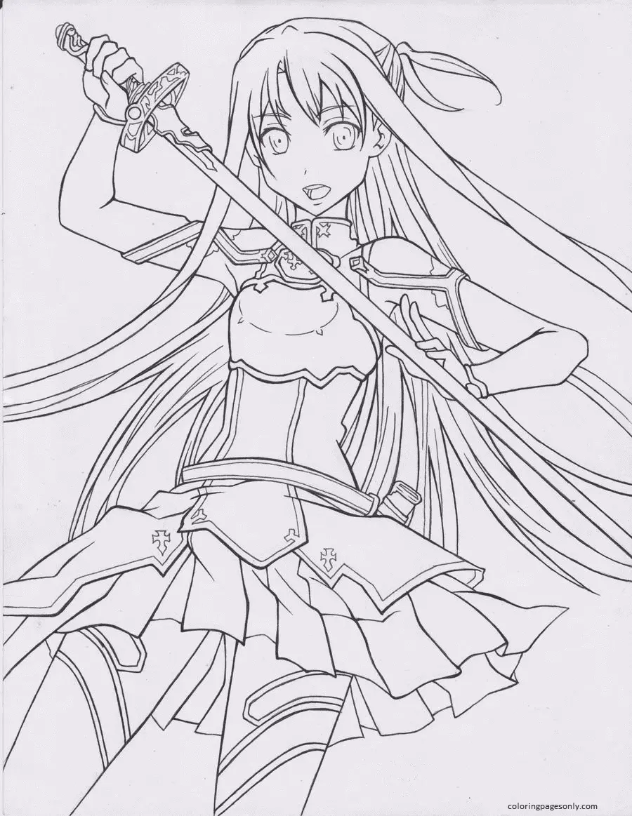 Asuna Coloring Pages