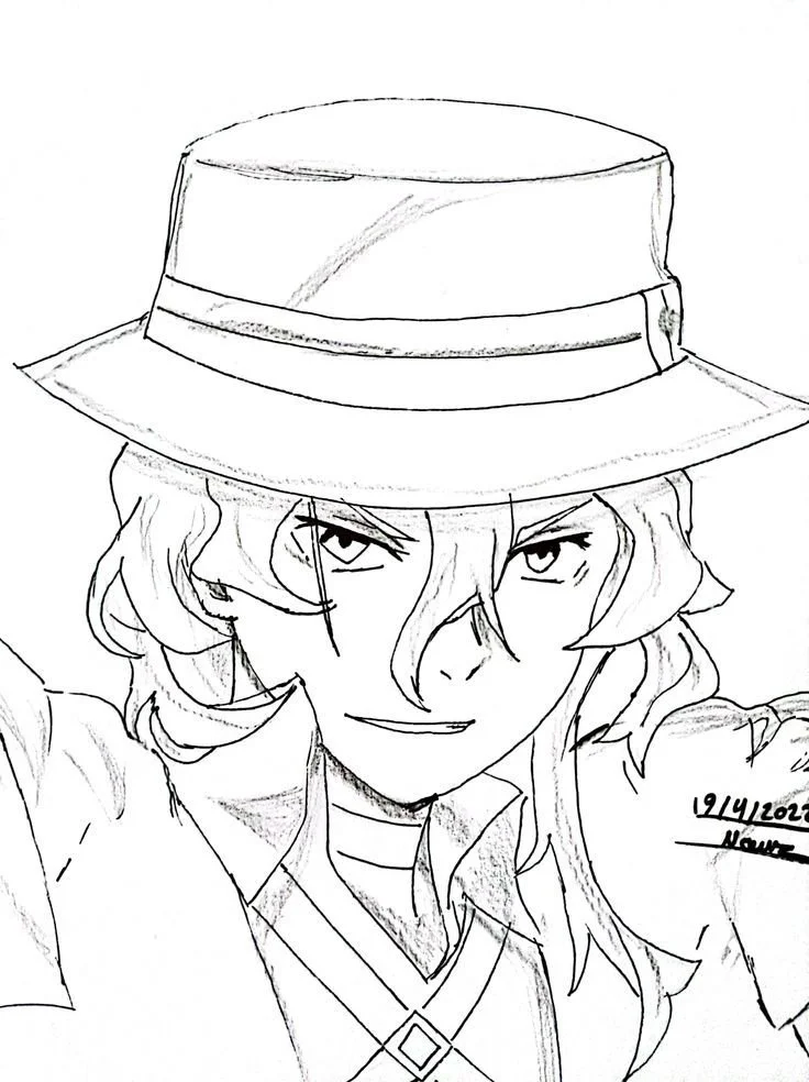 Chuuya Coloring Pages 1