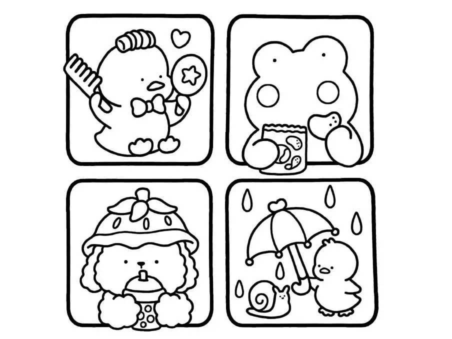 Comfy Days Coloring pages 1