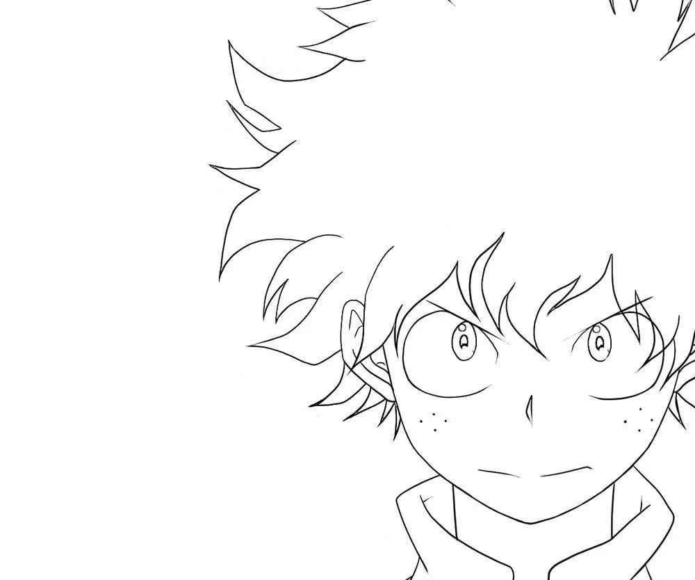 Deku Izuku Midoriya Coloring Pages 1