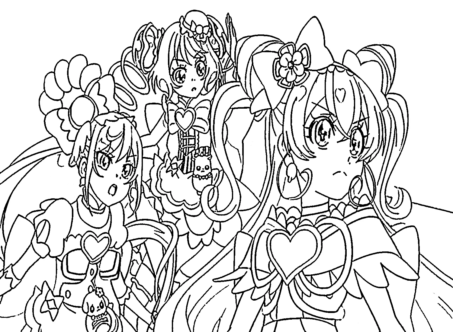 Delicious Party Pretty Cure Coloring Pages 12