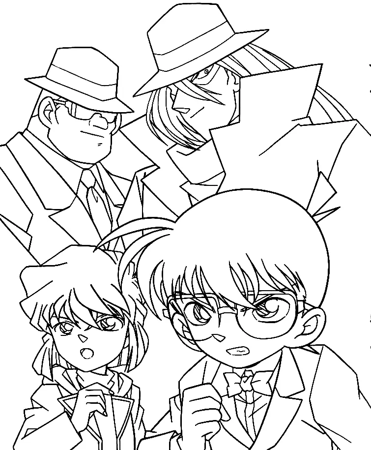 Detective Conan Coloring Pages 19