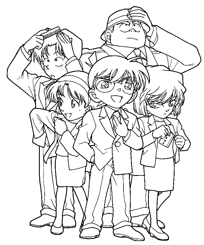 Detective Conan Coloring Pages 32