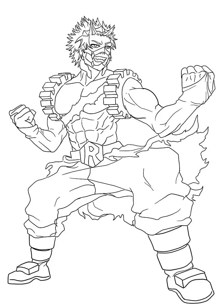 Eijiro Kirishima Coloring Pages 3