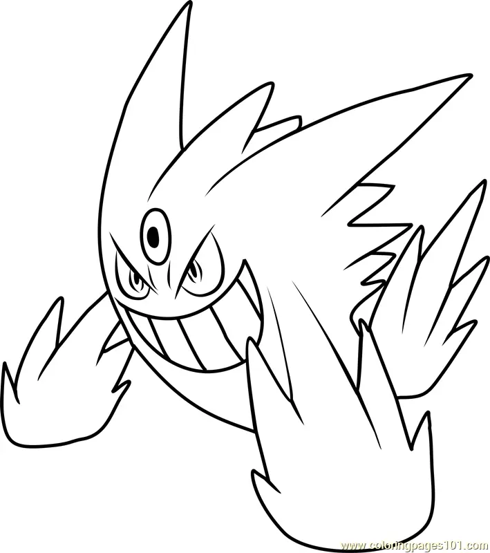 Gengar Coloring Pages 1