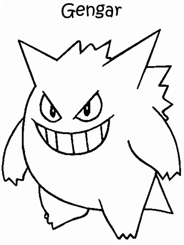 Gengar Coloring Pages 16