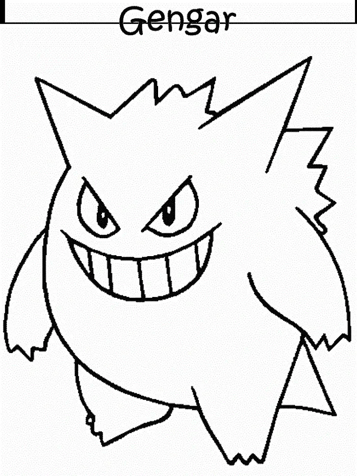 Gengar Coloring Pages 21