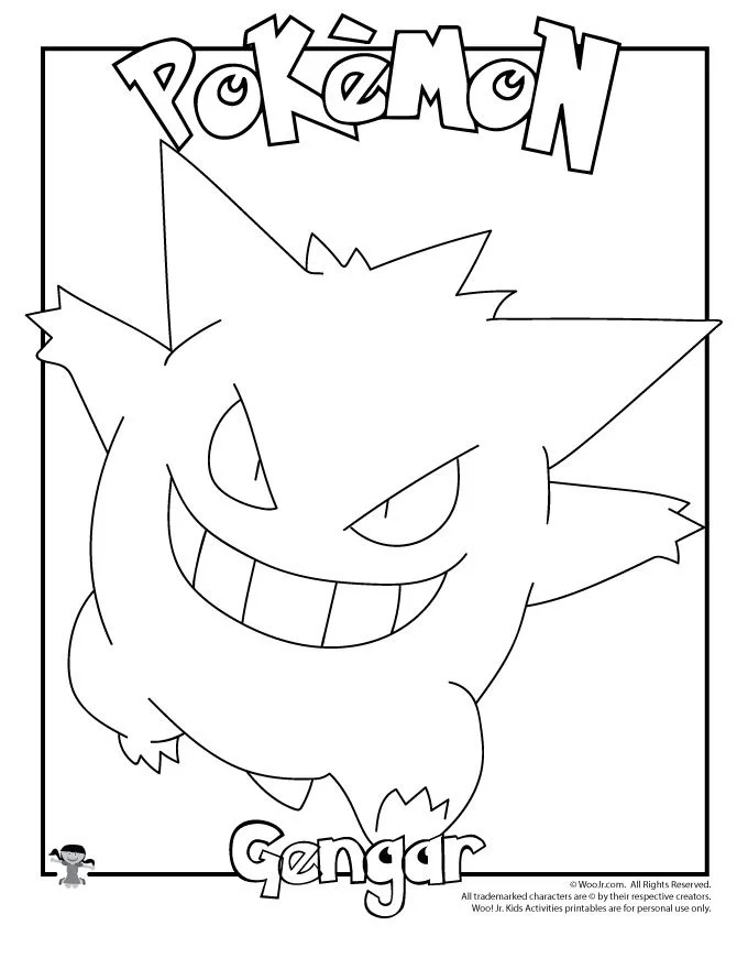 Gengar Coloring Pages 3