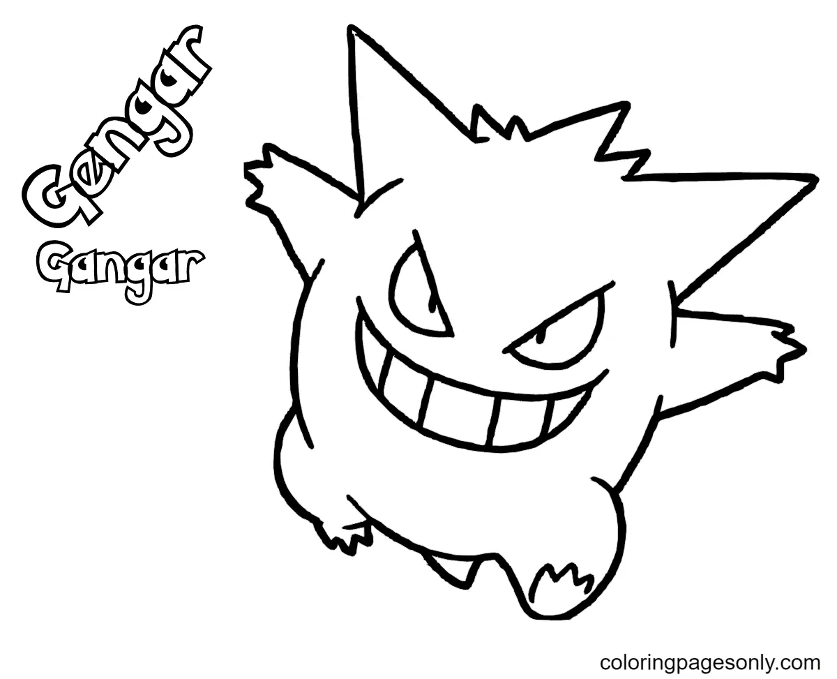 Gengar Coloring Pages 31