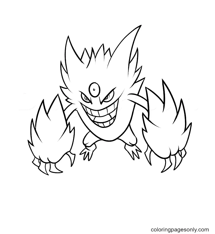 Gengar Coloring Pages 33