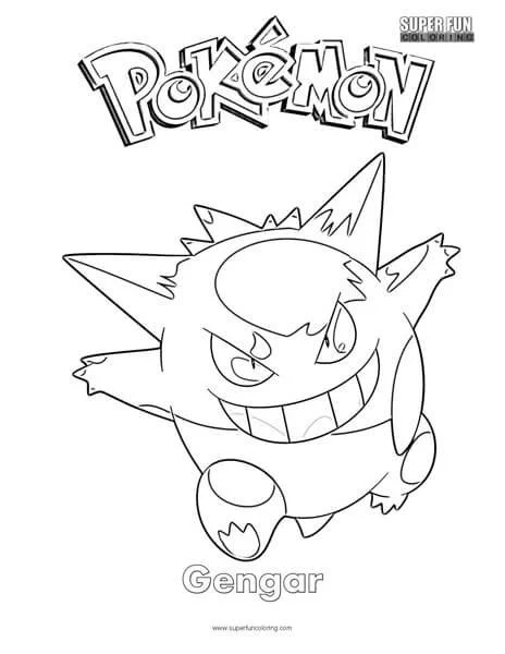 Gengar Coloring Pages 4