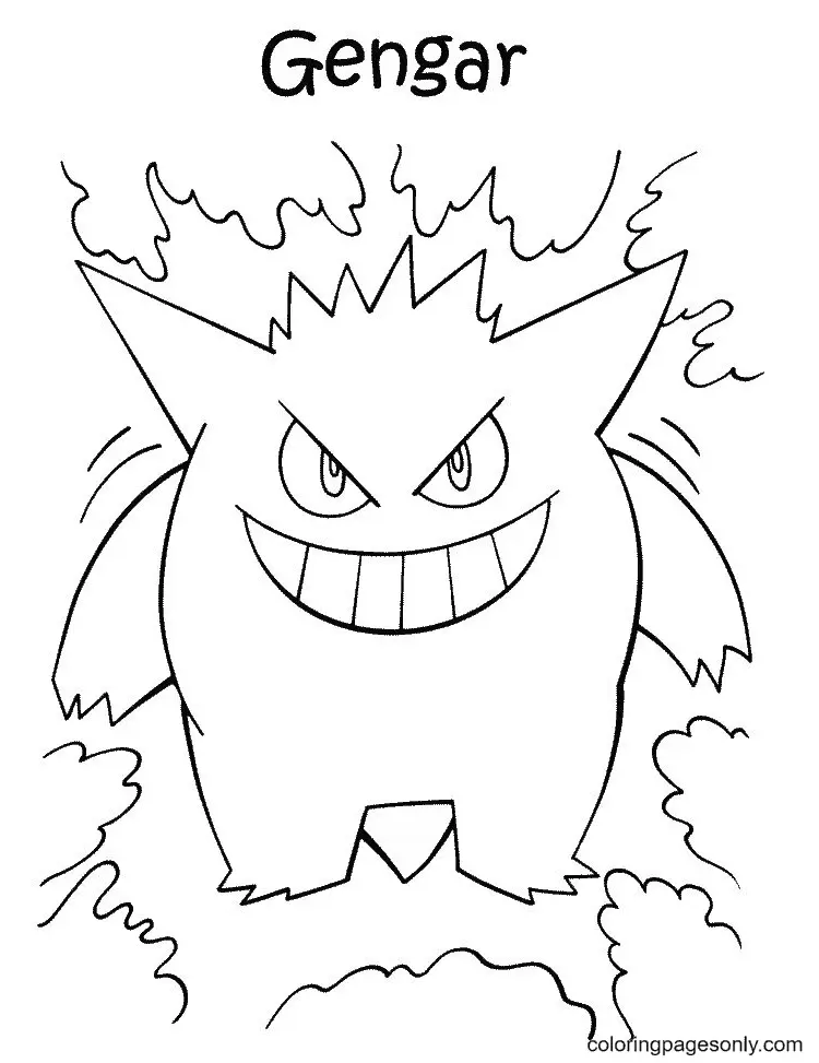 Gengar Coloring Pages 40