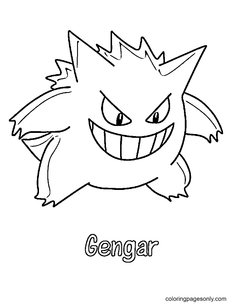 Gengar Coloring Pages 43