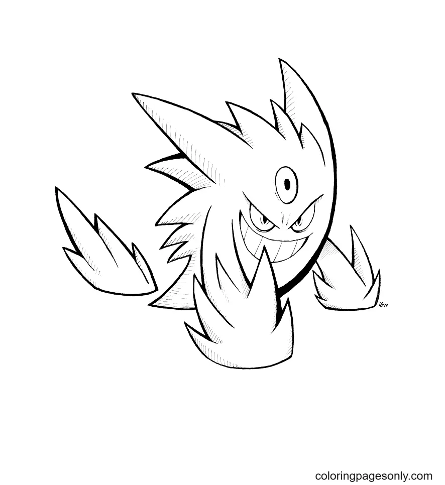 Gengar Coloring Pages 51