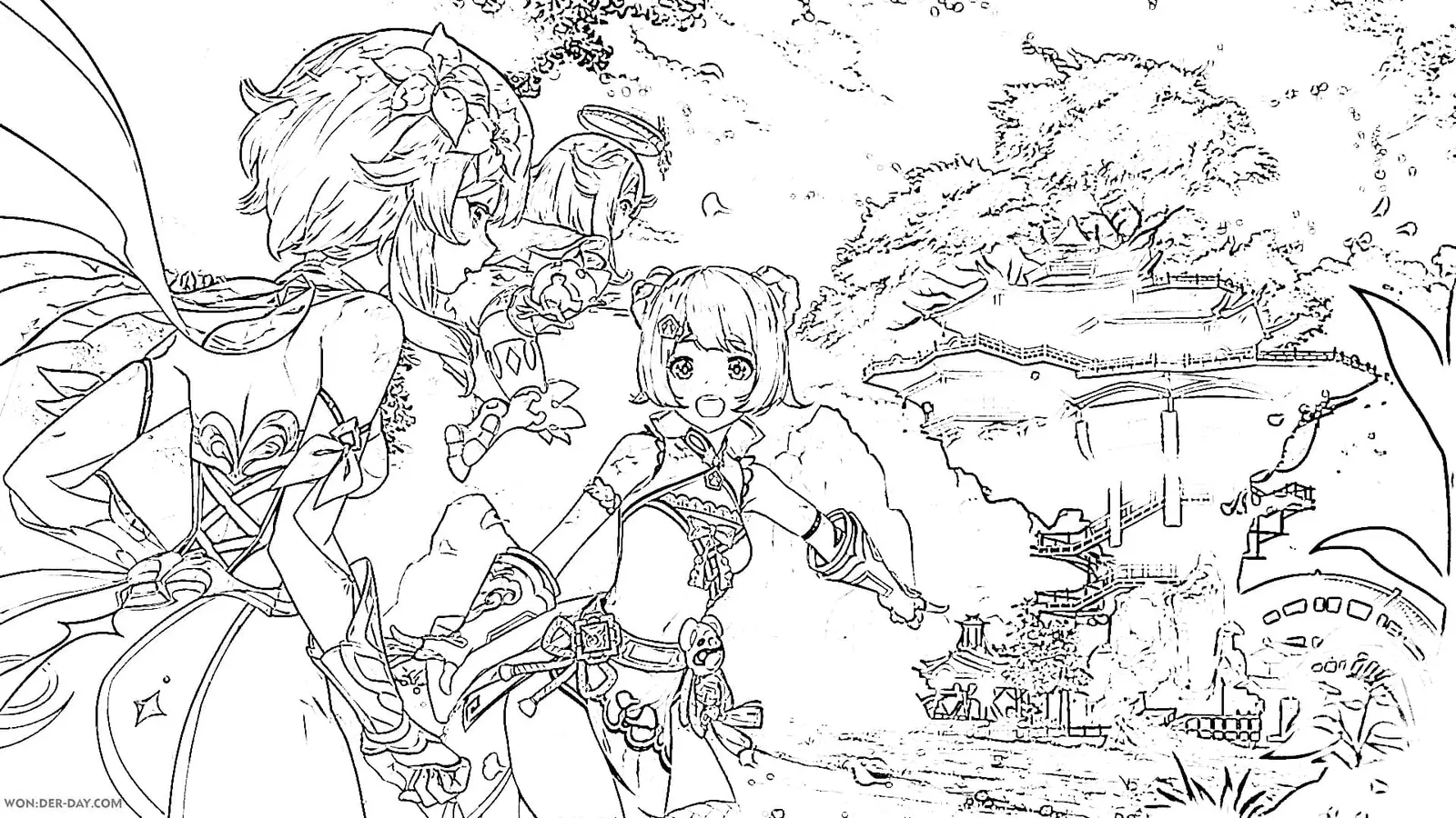 Genshin Impact Coloring Pages 23