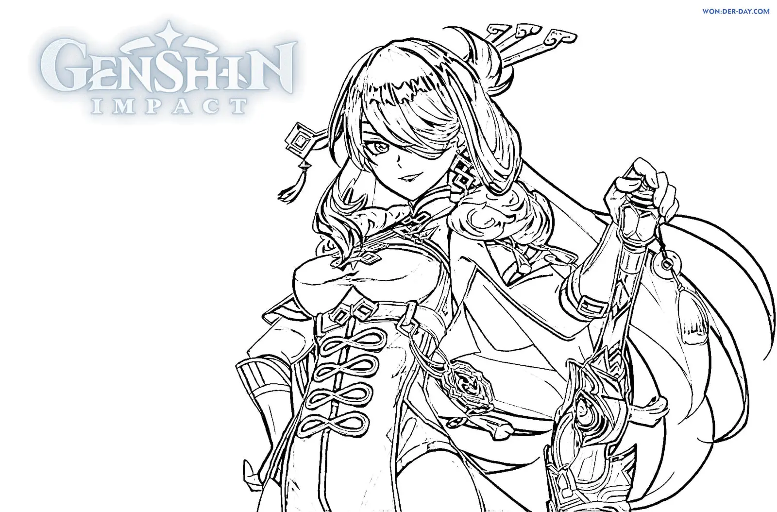 Genshin Impact Coloring Pages 69