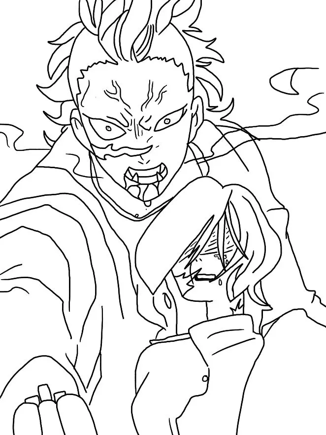 Genya Shinazugawa Coloring Pages 13