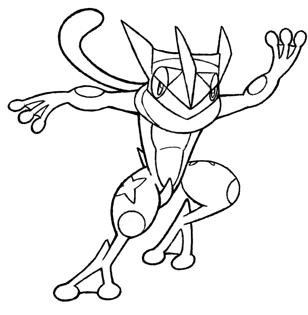 Greninja Coloring Pages 11