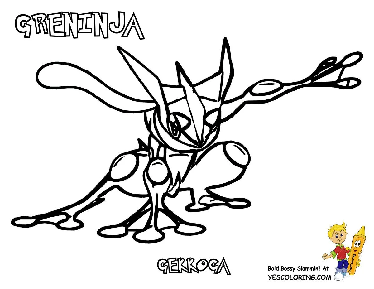 Greninja Coloring Pages 13