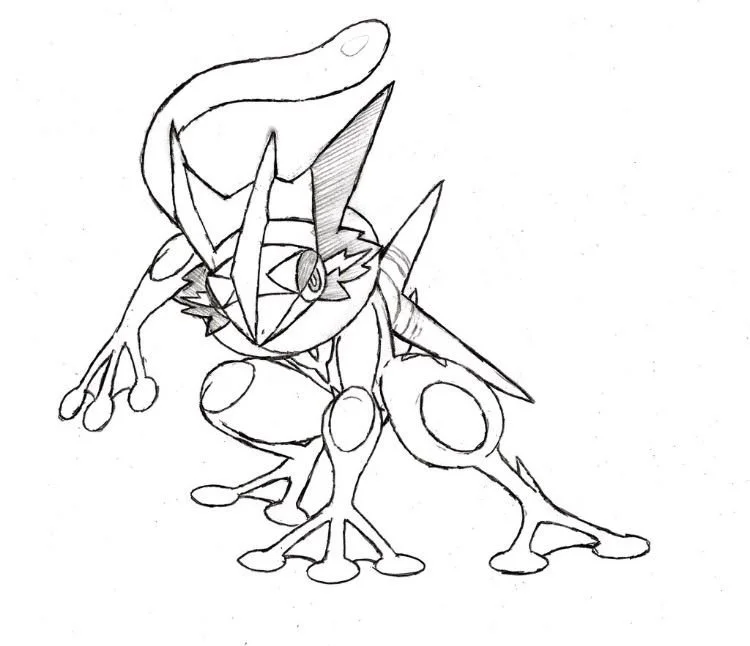 Greninja Coloring Pages 14