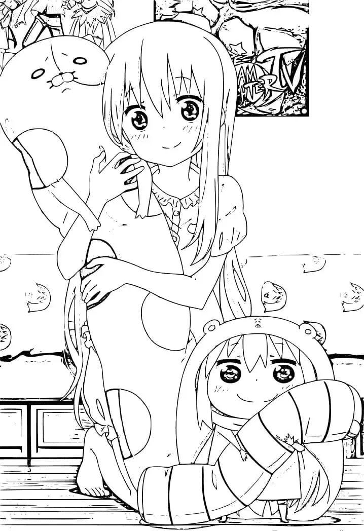 Himouto Umaru chan Coloring Pages 4