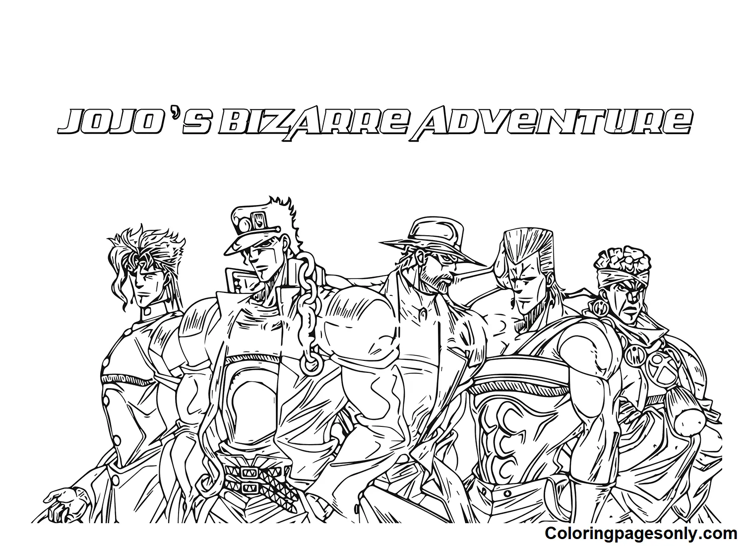 JoJo s Bizarre Adventure Coloring Pages 65