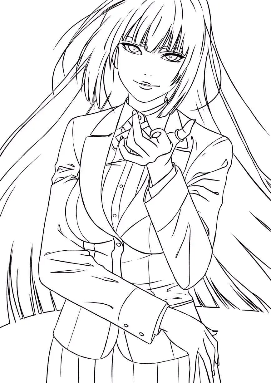 Kakegurui Coloring Pages 1