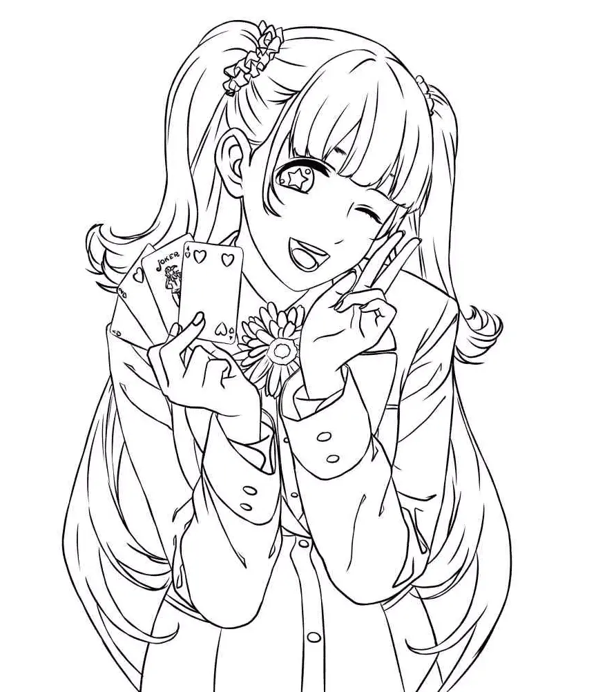 Kakegurui Coloring Pages 14