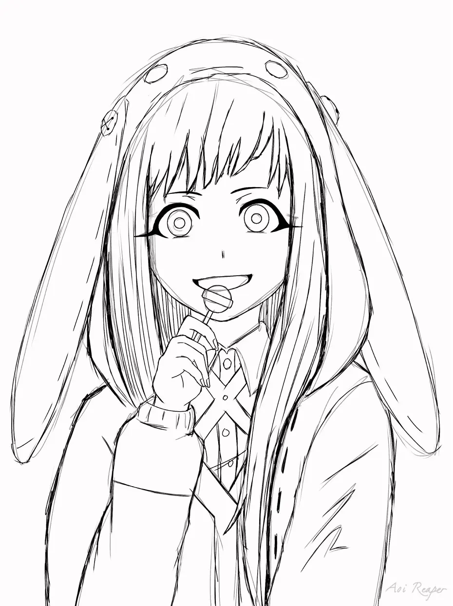 Kakegurui Coloring Pages 2