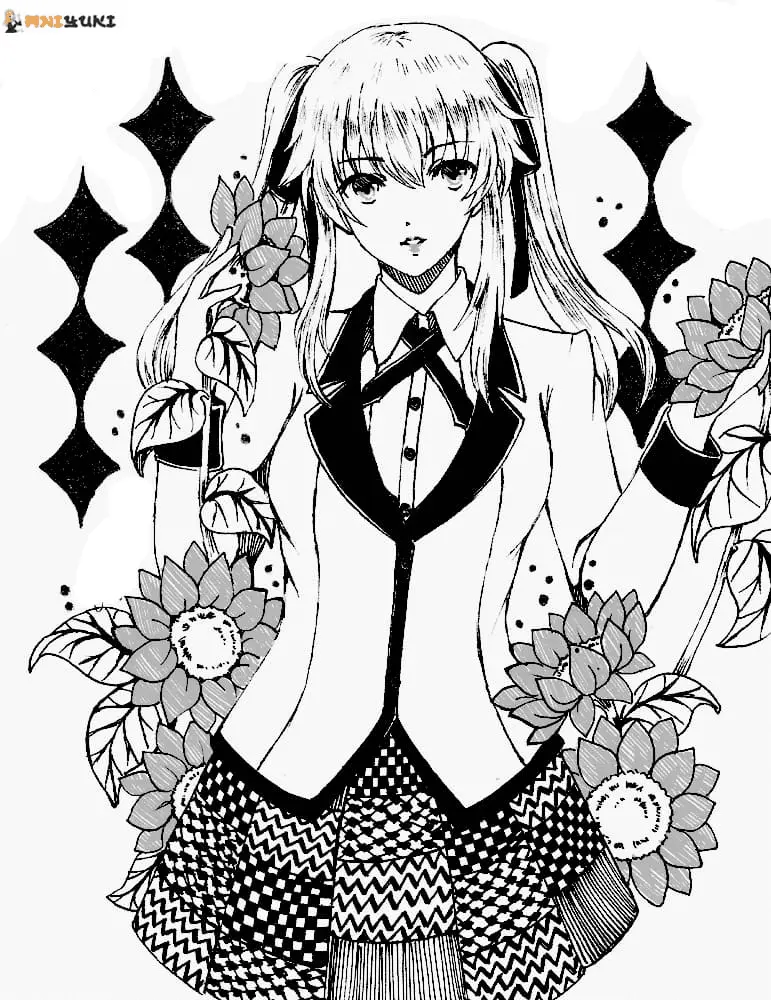 Kakegurui Coloring Pages 45