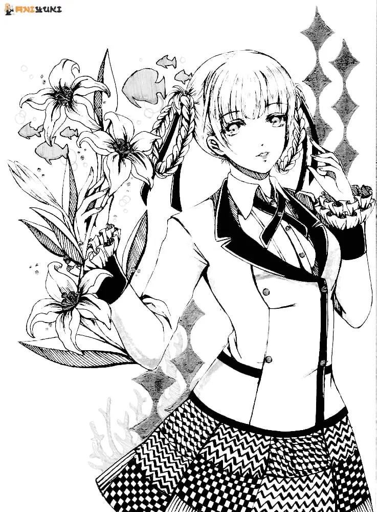 Kakegurui Coloring Pages 55