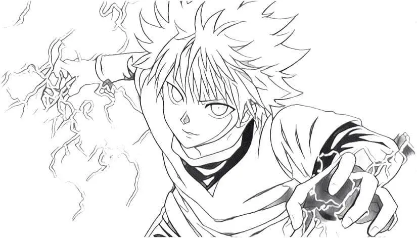 Killua Zoldyck Coloring Pages 20