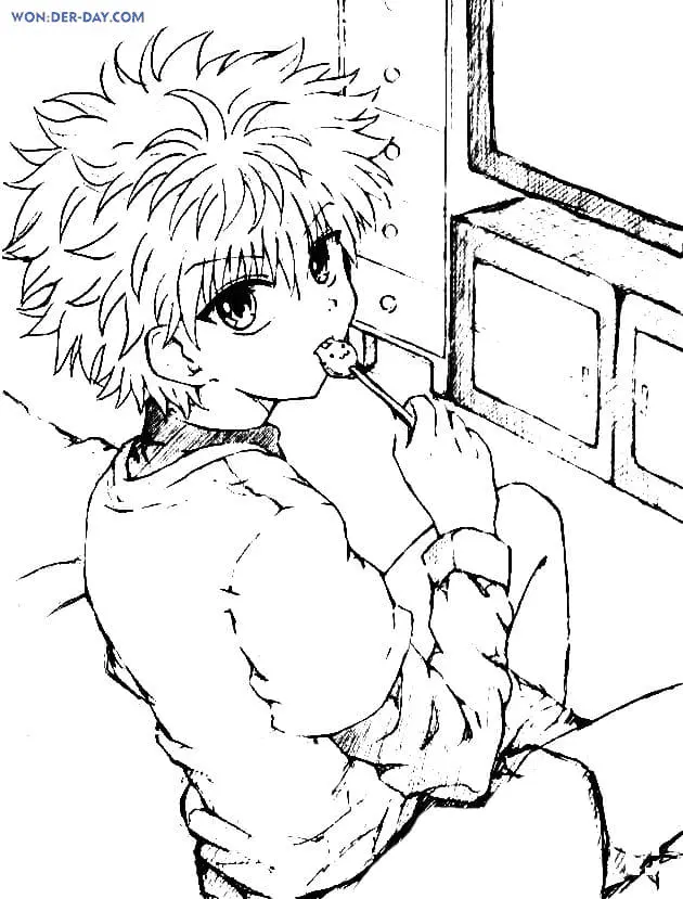 Killua Zoldyck Coloring Pages 31