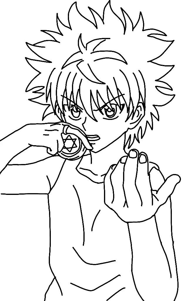 Killua Zoldyck Coloring Pages 49