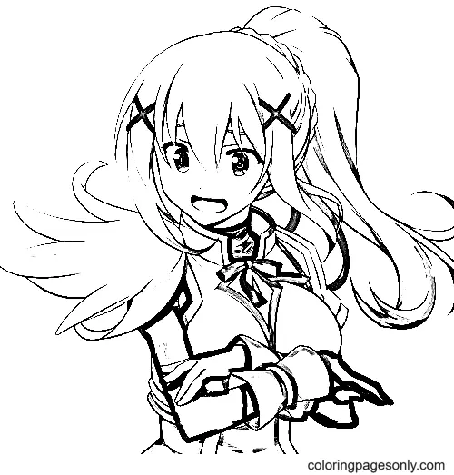 Konosuba Coloring Pages 34