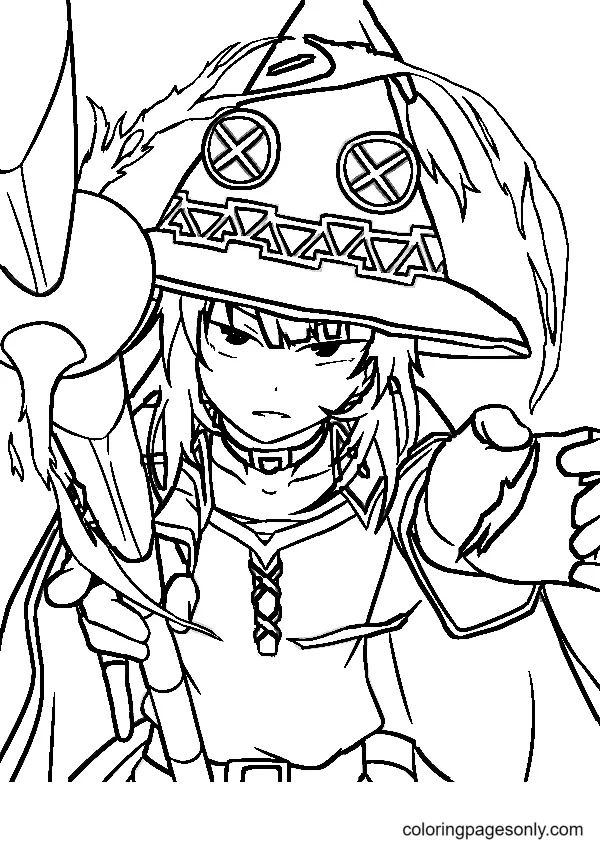 Konosuba Coloring Pages 42