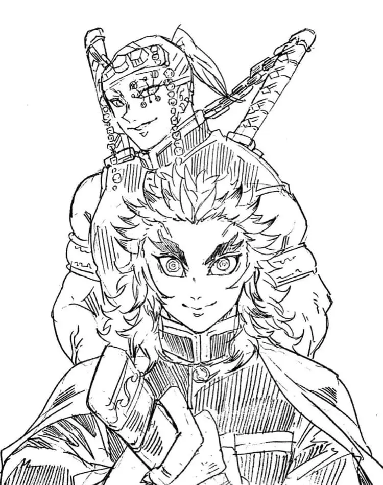 Kyojuro Rengoku Coloring Pages 27