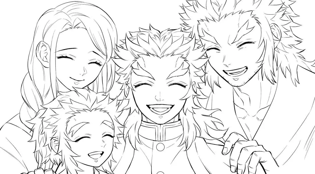 Kyojuro Rengoku Coloring Pages 41