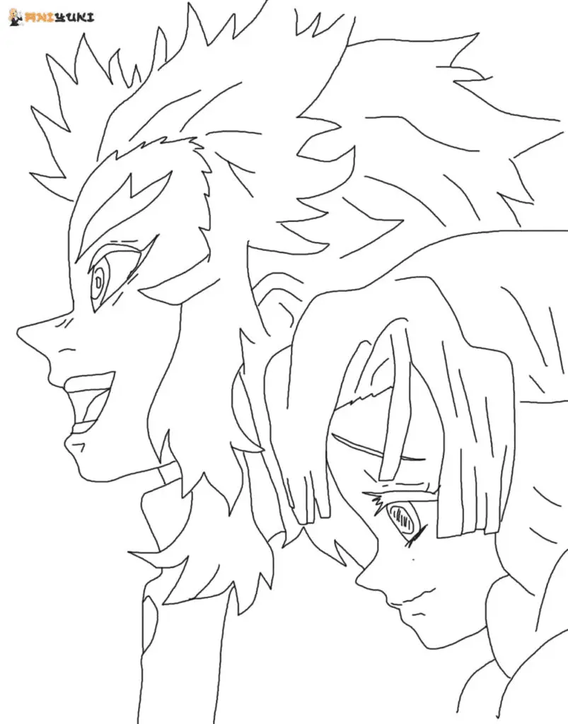 Kyojuro Rengoku Coloring Pages 46