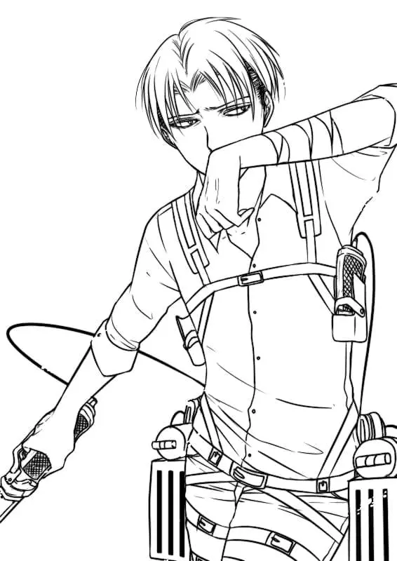 Levi Ackerman Coloring Pages 16