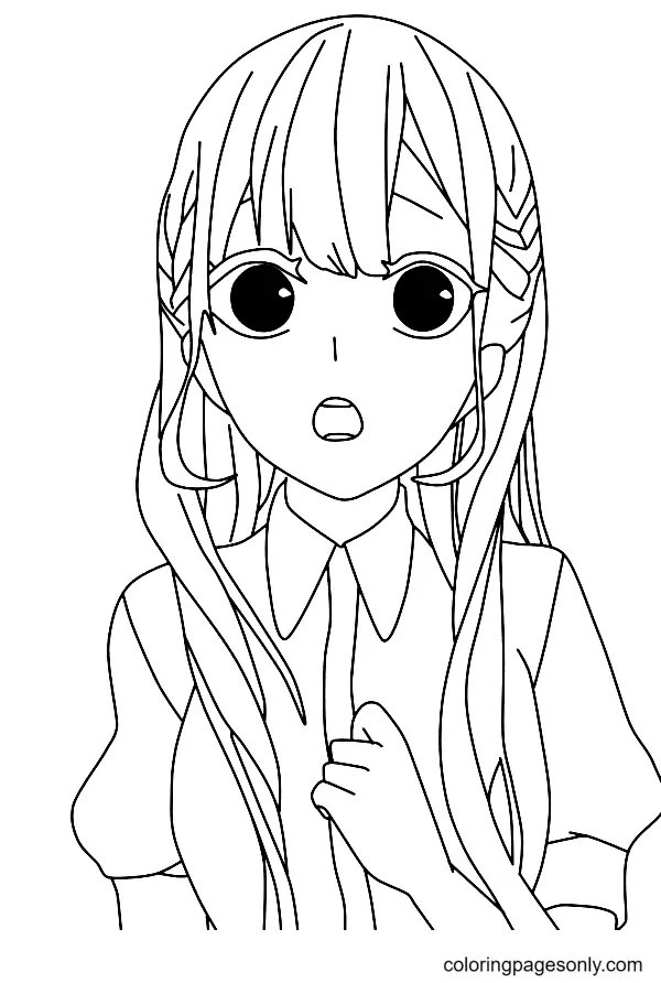 Long Hair Anime Girl Coloring Pages 49