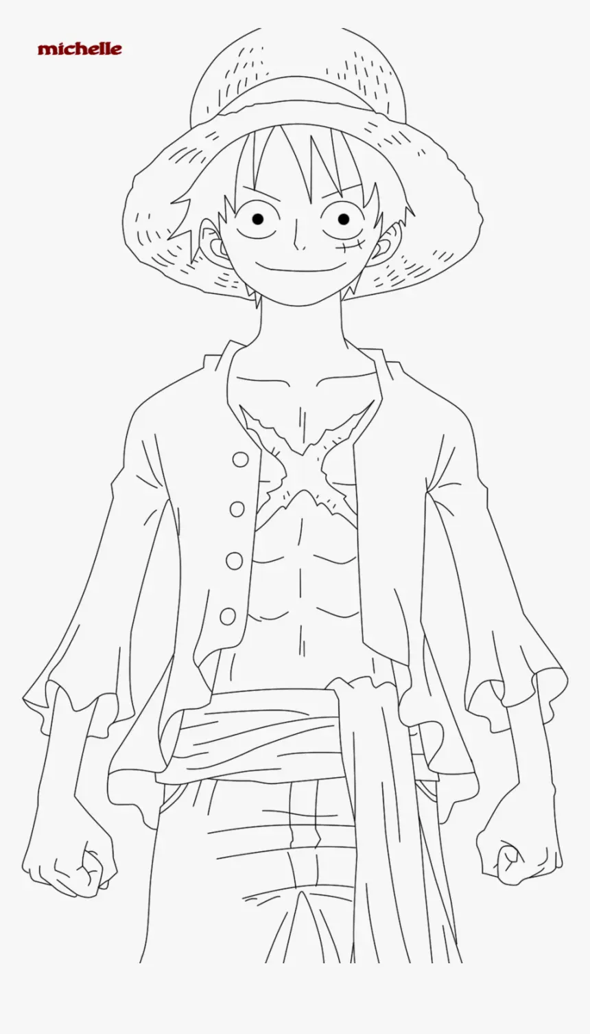 Luffy Coloring Pages 14