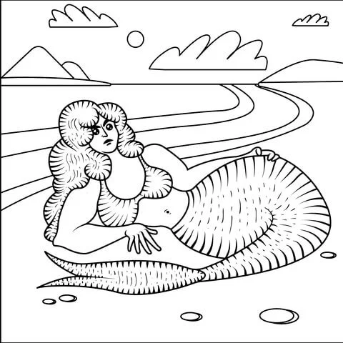 Mermaid Coloring Pages 58