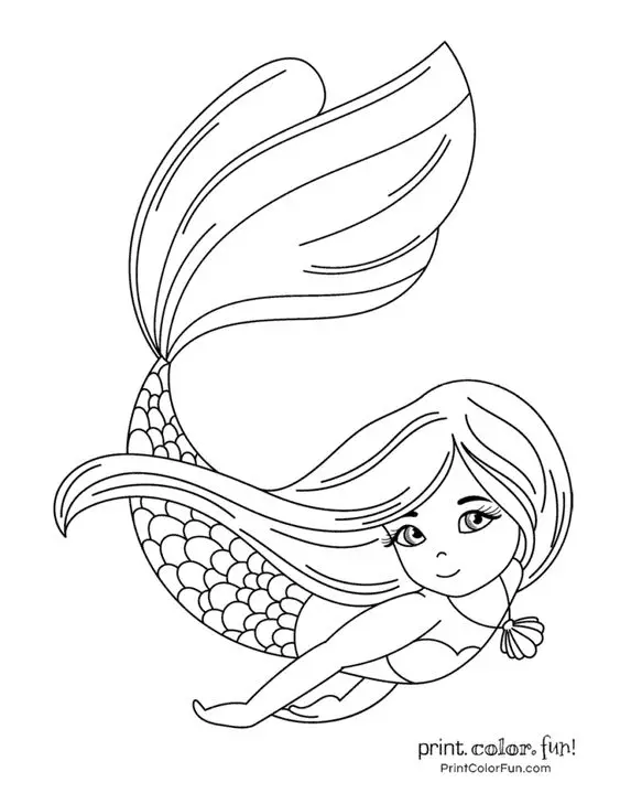 Mermaid Coloring Pages 62