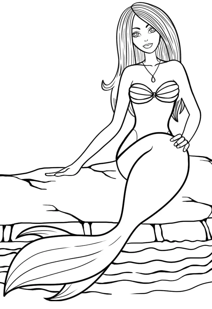 Mermaid Coloring Pages 69