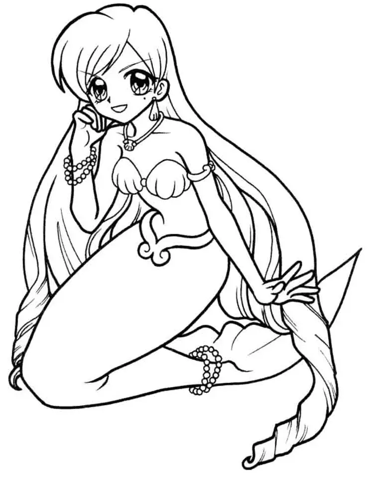 Mermaid Melody Coloring Pages 17